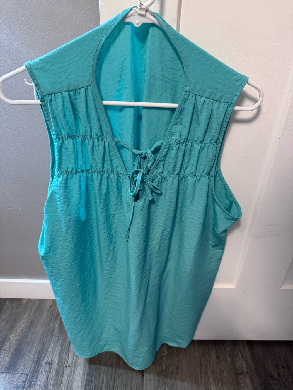 Maurices Turquoise Tie-Front V-Neck Tunic
